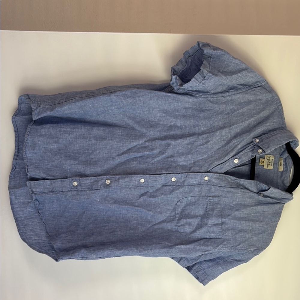 Men's Blue Short Sleeve Shirt